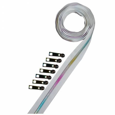 Metallic_Zipper_Tape_White_Rainbow_WHT-MU