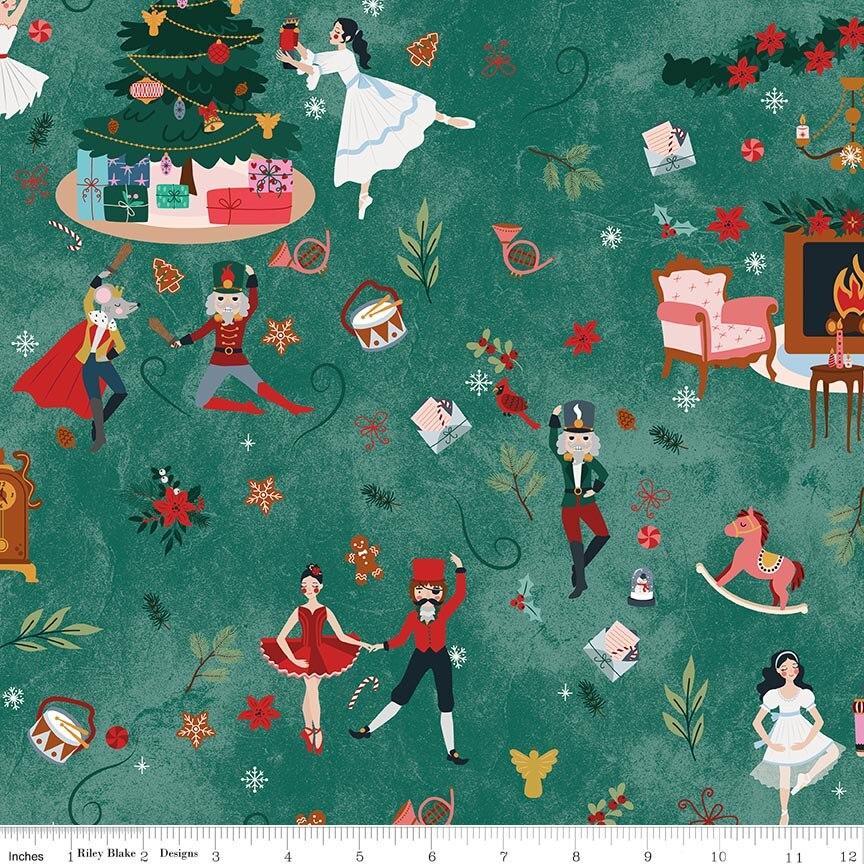 Nutcracker_Tradition-Main_Pine_CD17670-PINE_Cotton_Fabric