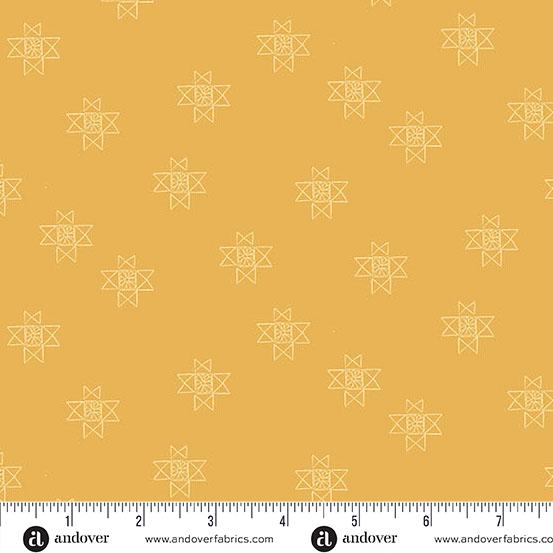 Petals_Stitches_-_Gold_Ohio_Star_A-1572-Y_Cotton_Fabric